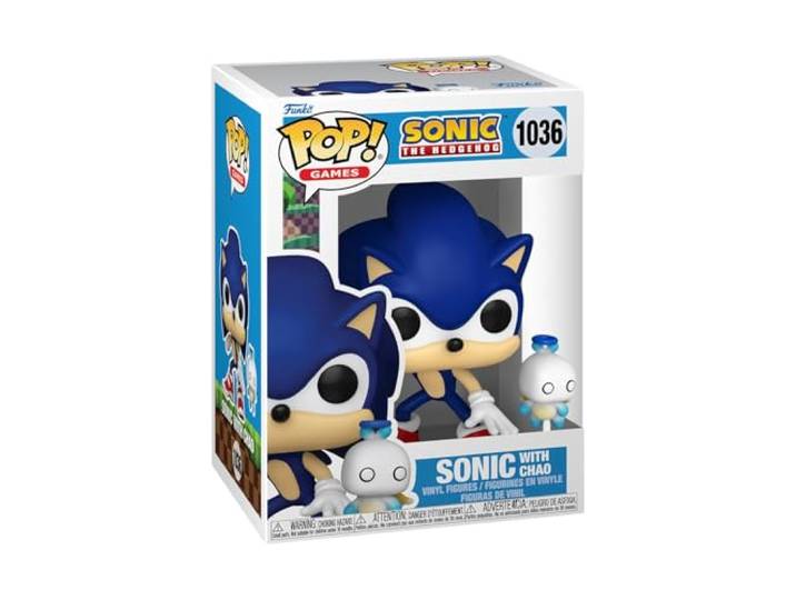 Sonic The Hedgehog Sonic with Chao vinylfiguur 1036 Funko Pop! meerkleurig pvc Fan merch, Gaming