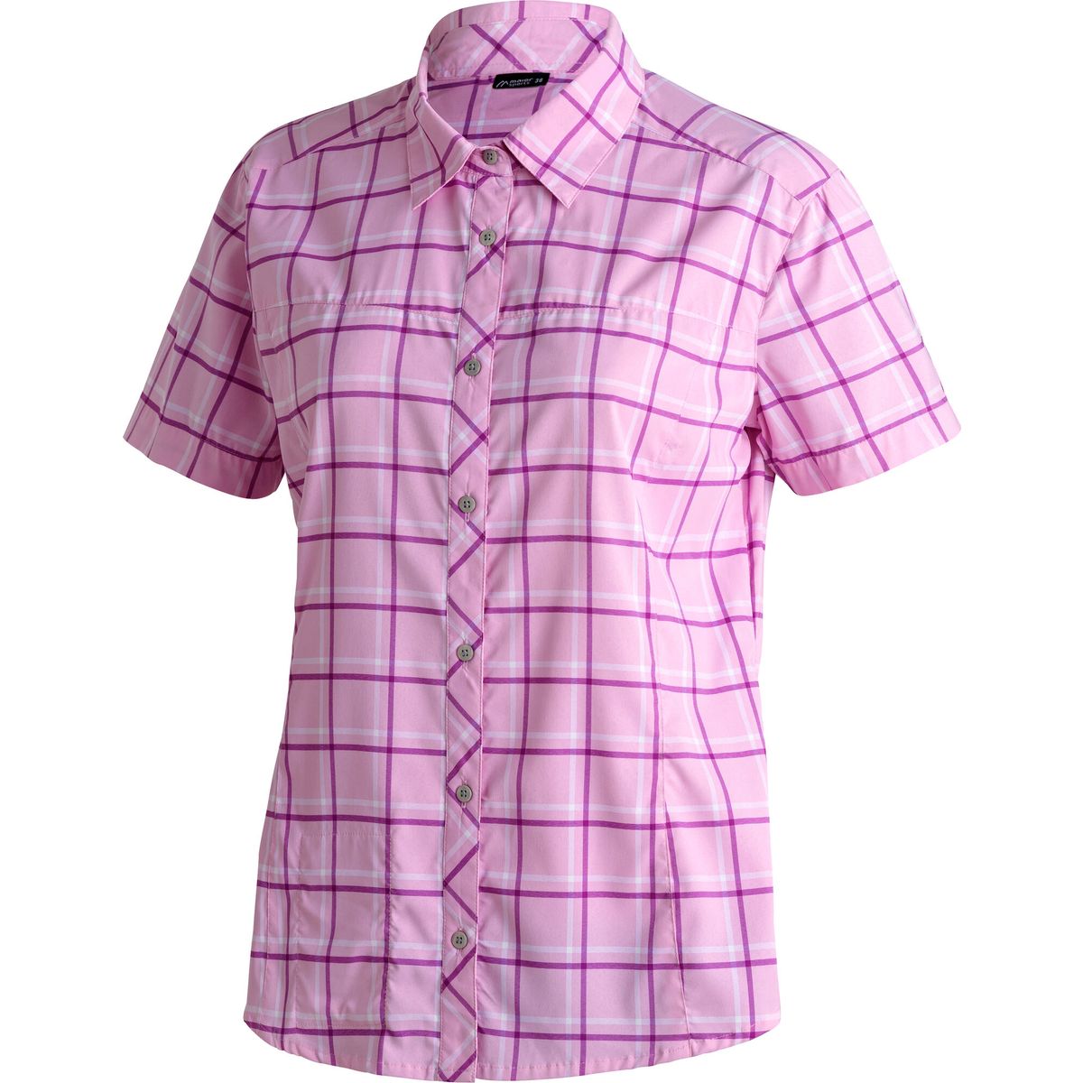 Maier Sports Kendra Short Sleeve Women lilac check (M20411) 38 3001034-M20411-38