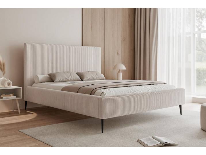Compleo Polsterbett auf hohen Füßen, Designerbett, Schlafzimmerbett