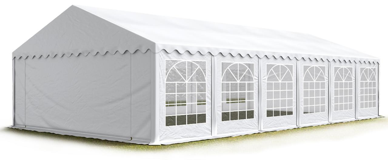 TOOLPORT Partyzelt Festzelt 6x12 m Garten-Pavillon PVC Plane 700 N in weiß Wasserdicht