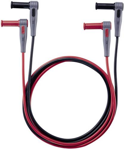 Testo 0590 0014 Sicherheits-Messleitungs-Set Stecker 4mm Stecker 4mm 1.00m Schwarz, Rot 1St.