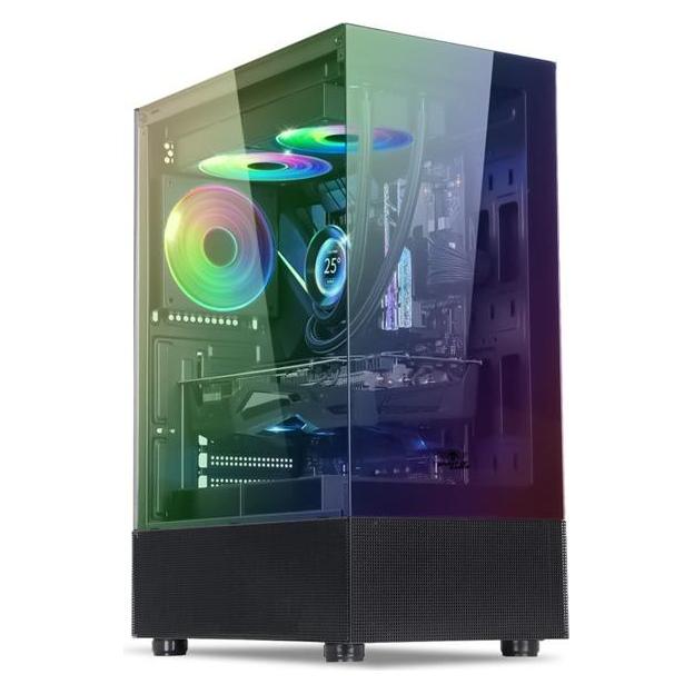 Spirit Of Gamer "Boitier Moyen Tour ATX Spectra Dark RGB avec panneaux vitrés (Noir)" (ATX) (HAZSPISPECTRABLACK)