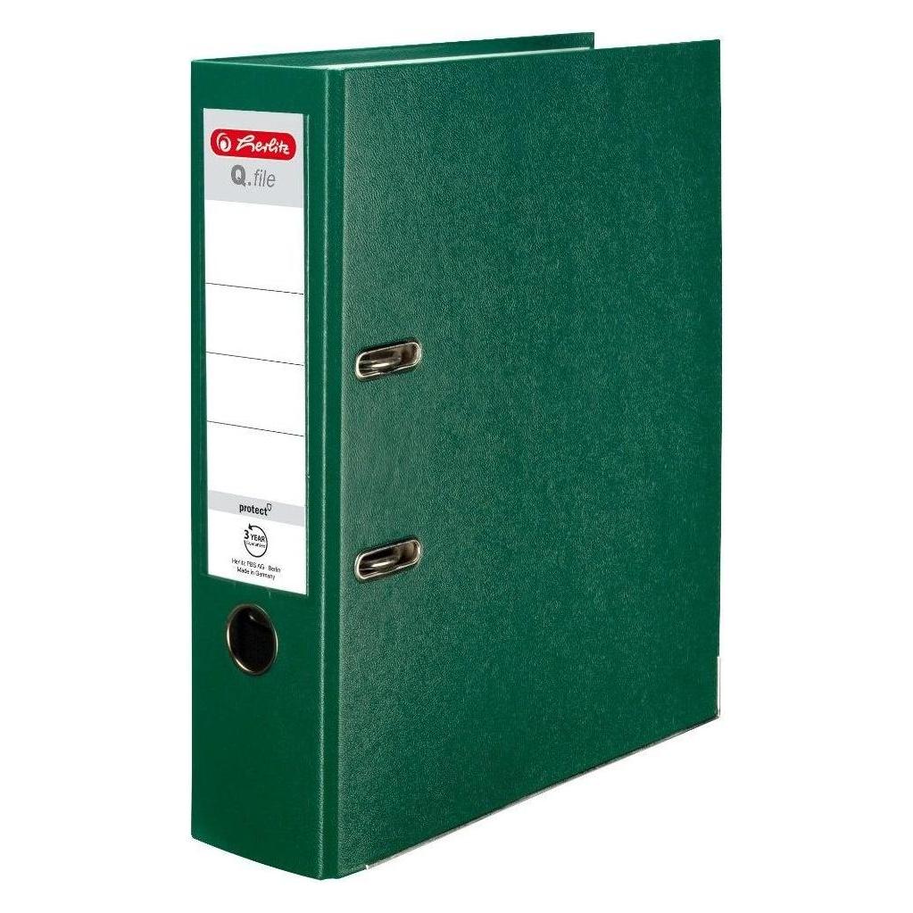 Herlitz Q.file Ordner protect A4 8 cm grün (A4, 80 mm, 1 Stk.) (0011167434)