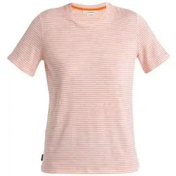 ICEBREAKER Damen T-Shirts/Tanks ku.Arm Da Merino Linen SS Tee Stripe, Größe M in Weiß Weiß