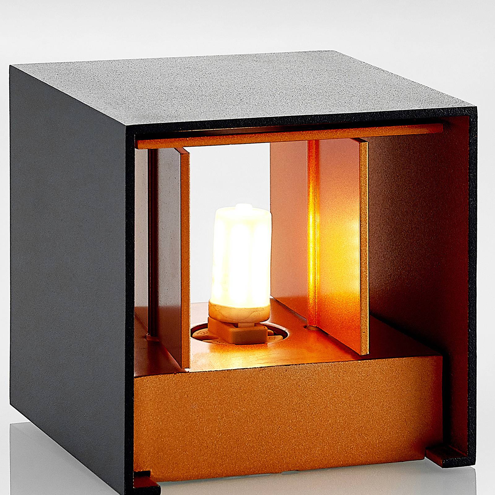 Wandlampe Zuzana Arcchio, dimmbar, schwarz, für Wohn- / Esszimmer, Aluminium, Modern, Wandleuchte, Wandlampe Innen