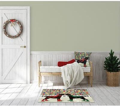 Liora Manne Lush Decor Frontporch Holiday Ice Dogs Indoor/Outdoor Mat