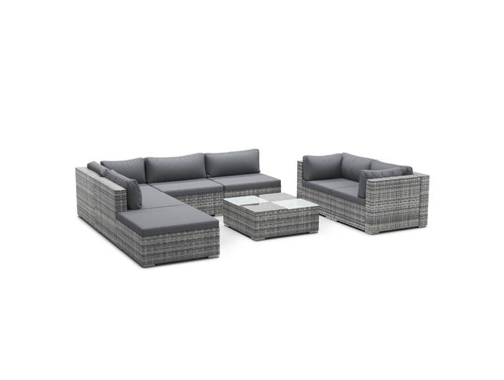 Rattanlounge NAXOS grau/anthrazit
