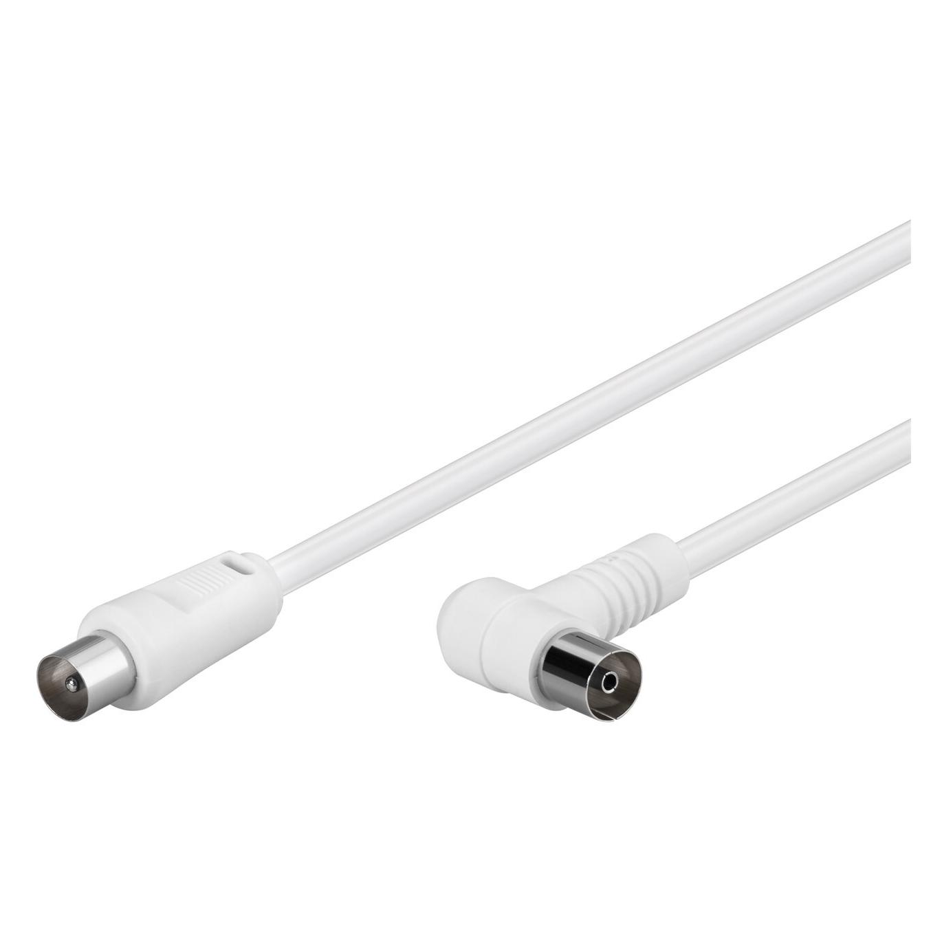 Goobay Gewinkeltes Antennenkabel 80 dB, 2x geschirmt (80 dB, Antennenkabel) (67360)