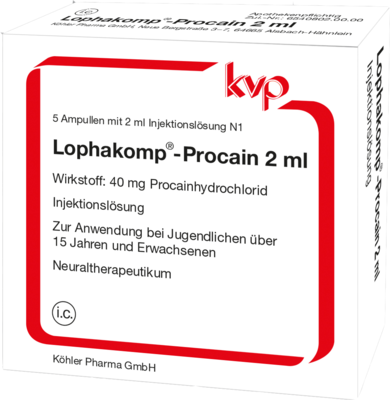 Köhler Pharma GmbH LOPHAKOMP Procain 2 ml Injektionslösung 5X2 ml 00114962
