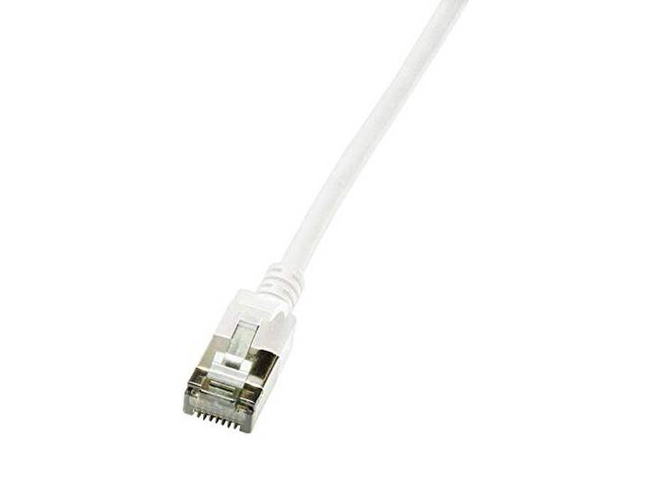 LogiLink CQ9011S Ultraflex SlimLine Cat.6A Patchkabel STP, weiß 0.3m
