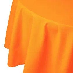 TISCHDECKE orange rund 178 cm, 100% Baumwolle