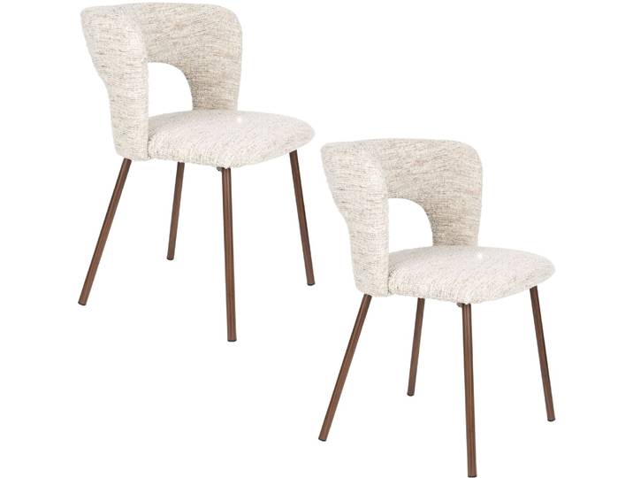 Housecraft Living Chelsea Eetkamerstoelen Beige - Set van 2