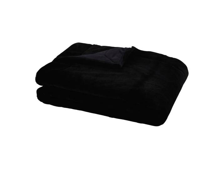 Plaid imitation fourrure noire 150x180