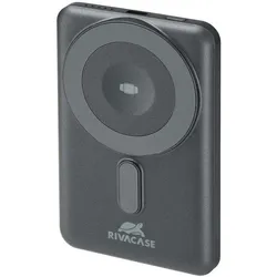 Rivacase VA2607 (5000 mAh, 22.50 W, 19.25 Wh), Powerbank, Grau, Schwarz