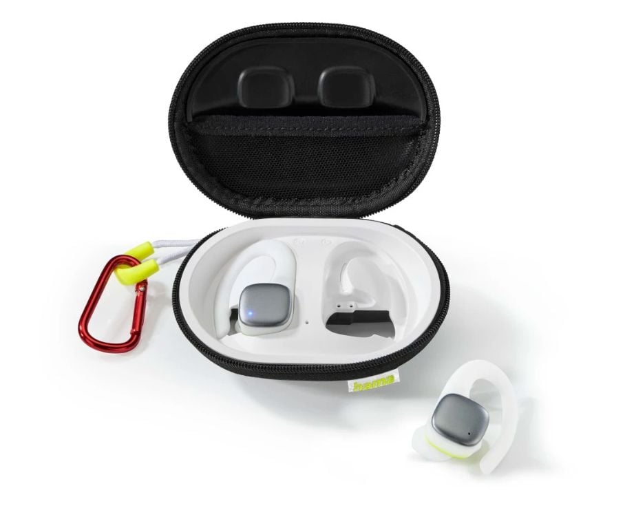 Hama 184115 Spirit Athletics In-Ear Bluetooth Kopfhörer kabellos TWS 7 h Laufzeit IPX5 (Weiß/Gelb) 00184115