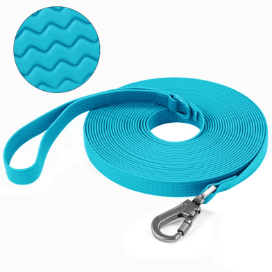 Inspire Picks PVC Waterproof Dog Training Leash Non Slip Long Lead For Medium & Large Dogs blue 10m
