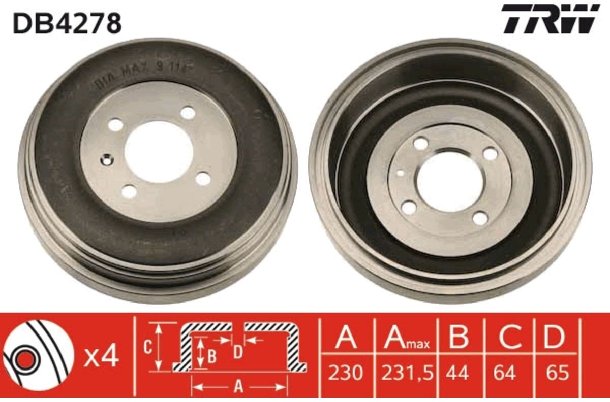 Bremstrommel TRW DB4278