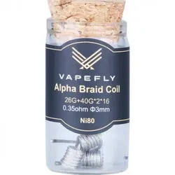 Vapefly NI80 Alpha Braid Coil (6pcs) Flasche 28GA*20GA+40GA*2*16