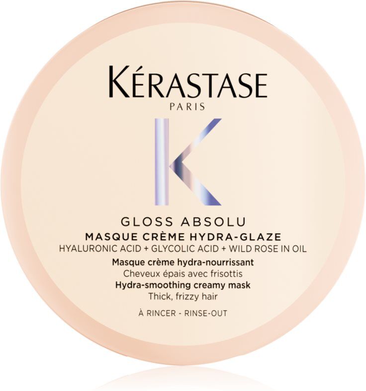 Kérastase Gloss Absolu Masque Créme Hydra-Glaze masque cheveux pour cheveux indisciplinés et frisottis 75 ml