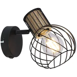 Globo 54012-1S Luise Strahler Metall Schwarz, 1X E27