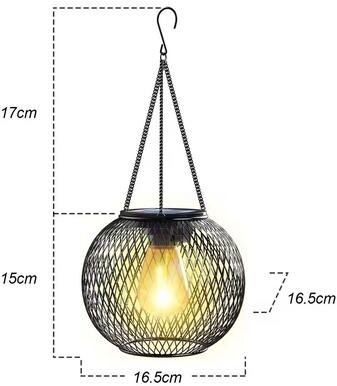 Uplift Essentials Metal Hollow Solar Lantern & Garden Lamp type 3