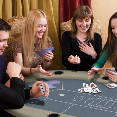 "Soozier Poker Table Foldable, 70"" Oval Blackjack Casino Texas Holdem Poker Game Table for 10 Players"