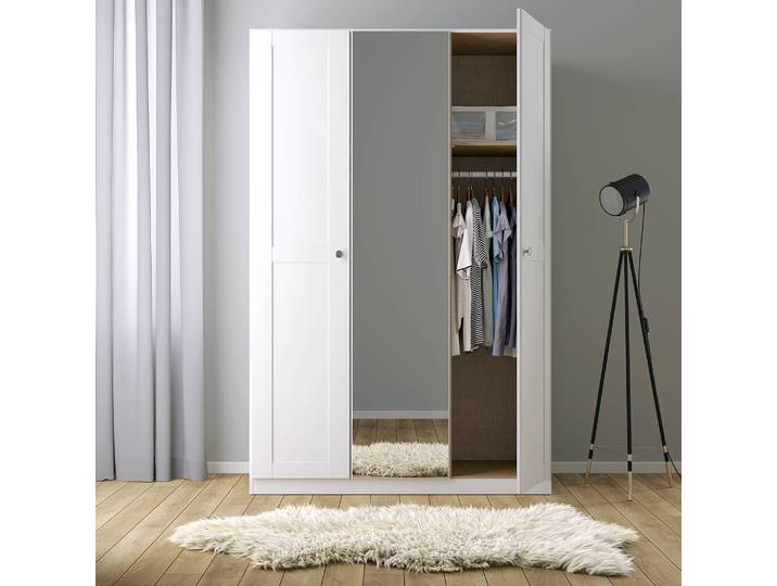 Drehtürenschrank Landhaus II 136 x 210cm Weiß