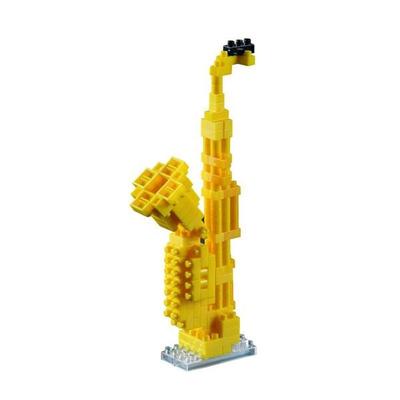 BRIXIES 200117 - Saxophon, 3D Konstruktionsbausatz aus Ministeinen, 174 Teile