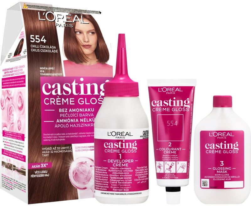 L’Oréal Paris Casting Creme Gloss coloration cheveux teinte 554 Spicy Chocolates 1 pcs