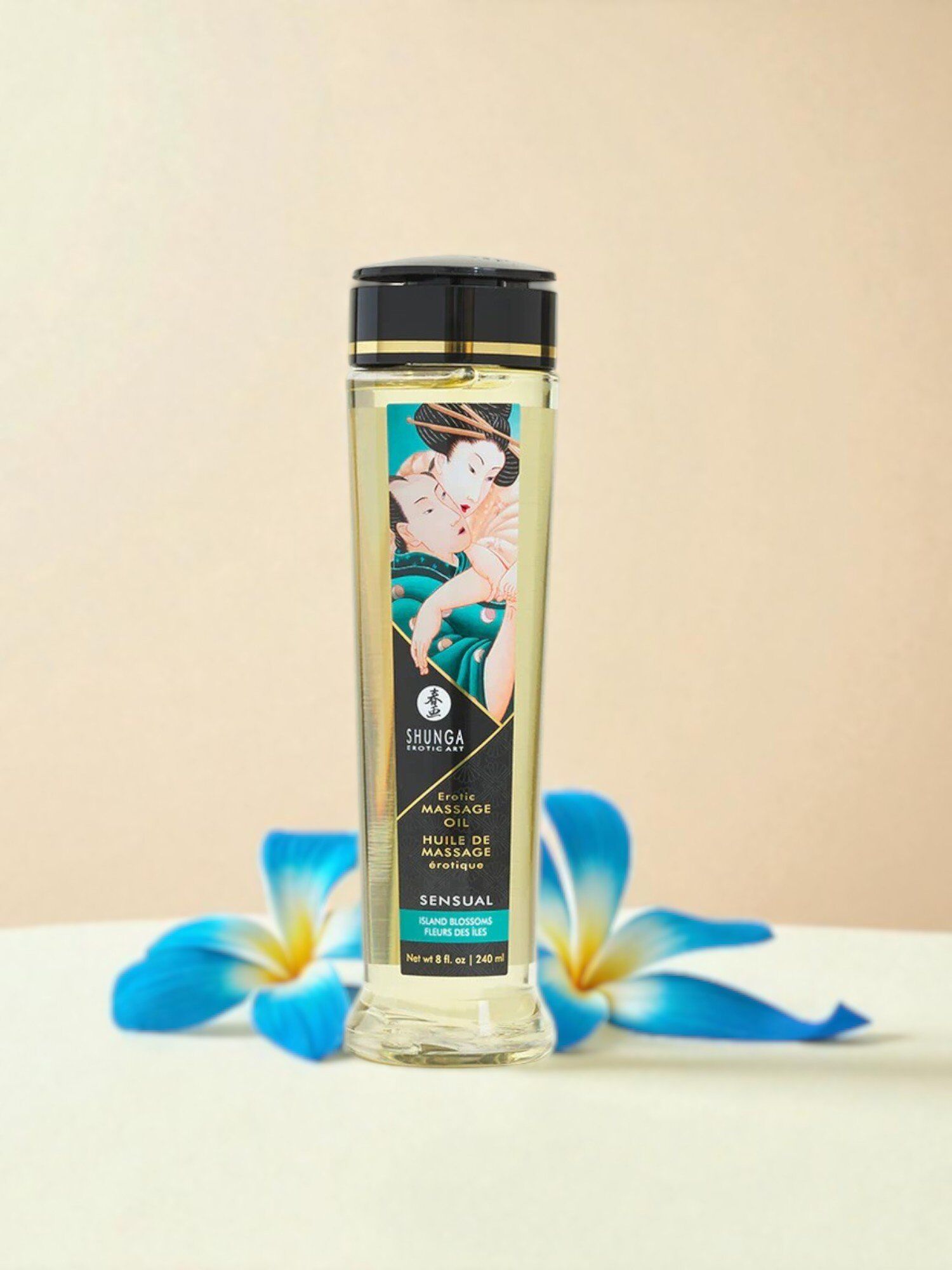 Shunga Huile de massage Sensual fleurs des îles aphrodisiaque 240ml