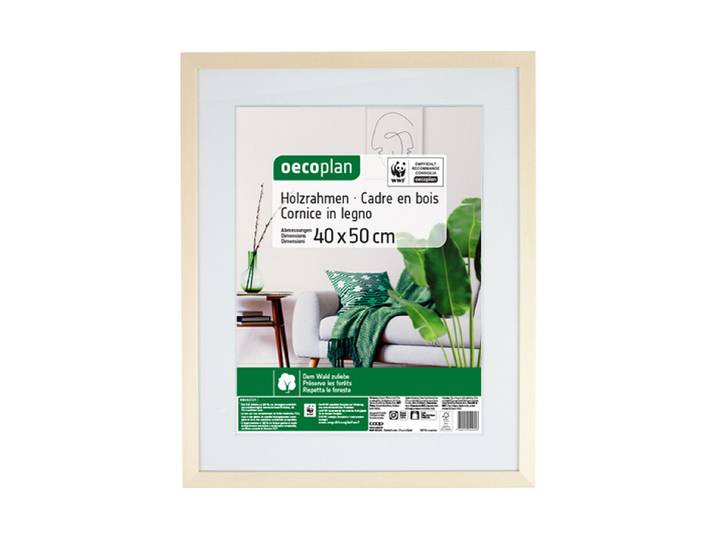 Oecoplan Bilderrahmen 40 x 50 cm Natur Holz