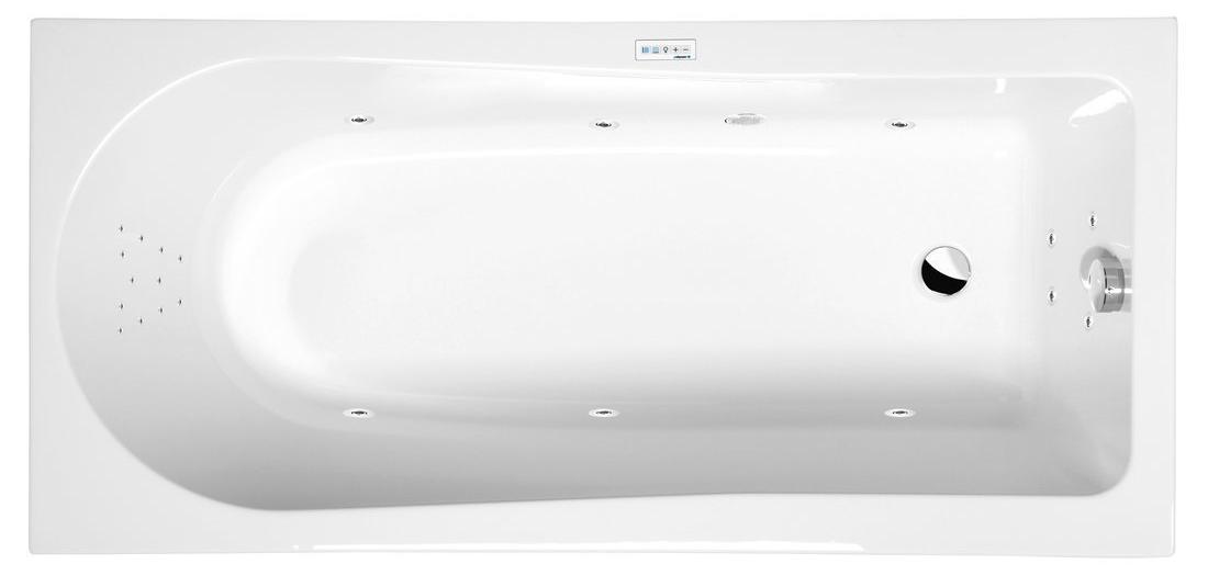 Polysan LISA Whirlpool-Badewanne, 150x70x47cm, Highline Hydro, Chrom