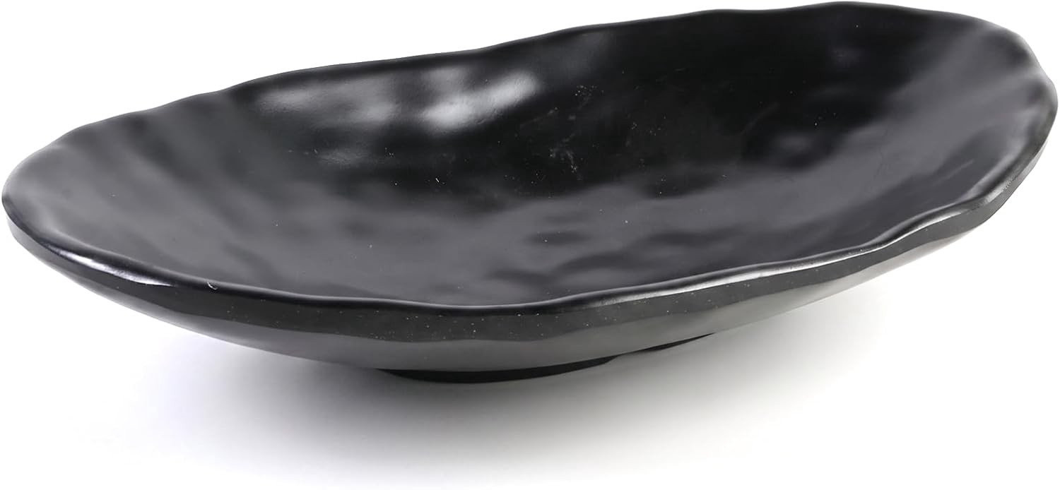 Zwarte Ovale Sleutelhouder - Decoratieve Tray voor Sleutels, Sieraden en Tafeldecoratie