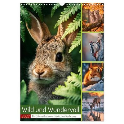 Wild und Wundervoll (Wandkalender 2027 DIN A3 hoch), CALVENDO Monatskalender