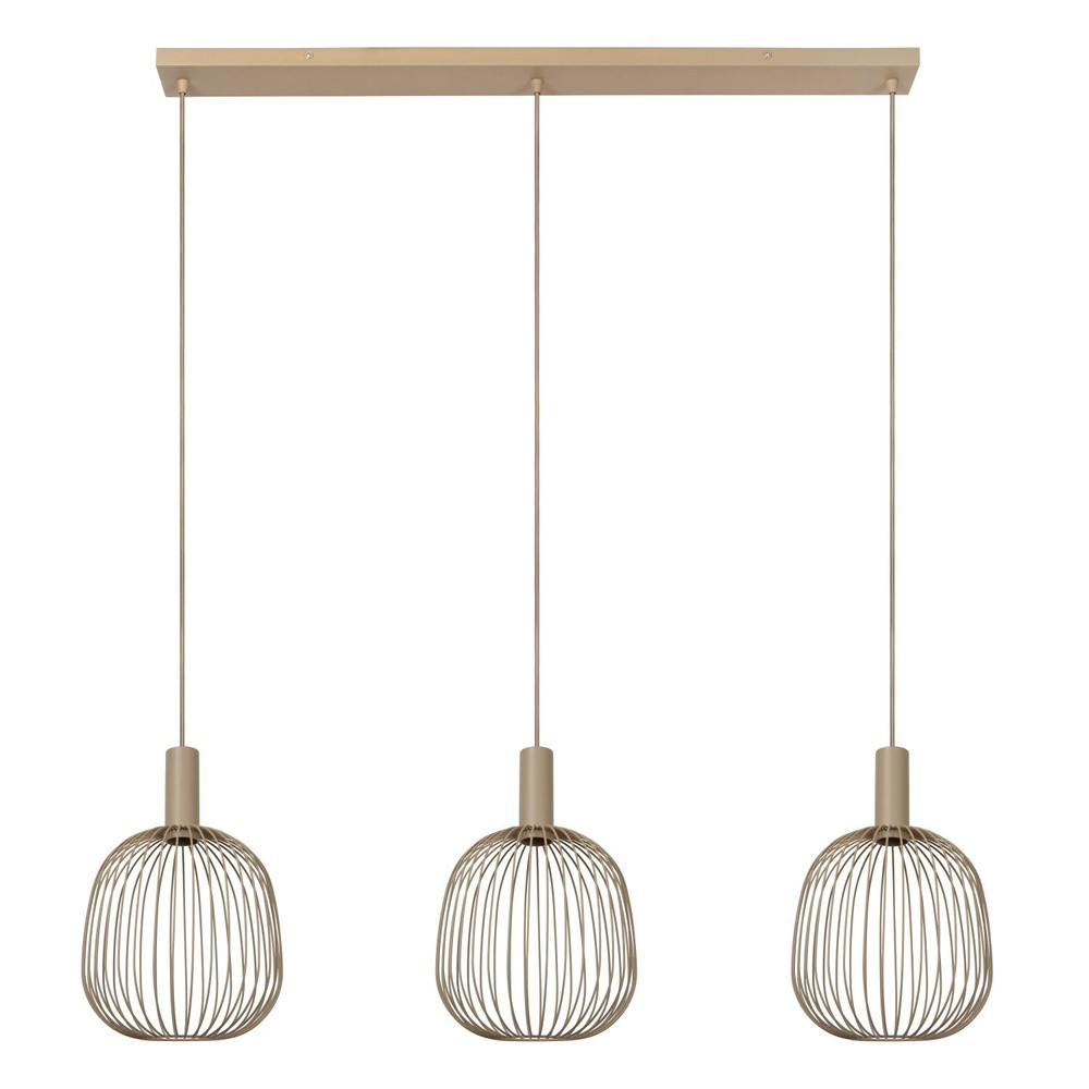 Lucide Esterel Hanglamp - 3-Lichts Rond - Bruin - Metaal