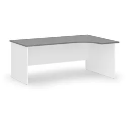 Büro-Eckschreibtisch PRIMO WHITE, 180x120 cm, rechts, weiß/Graphit