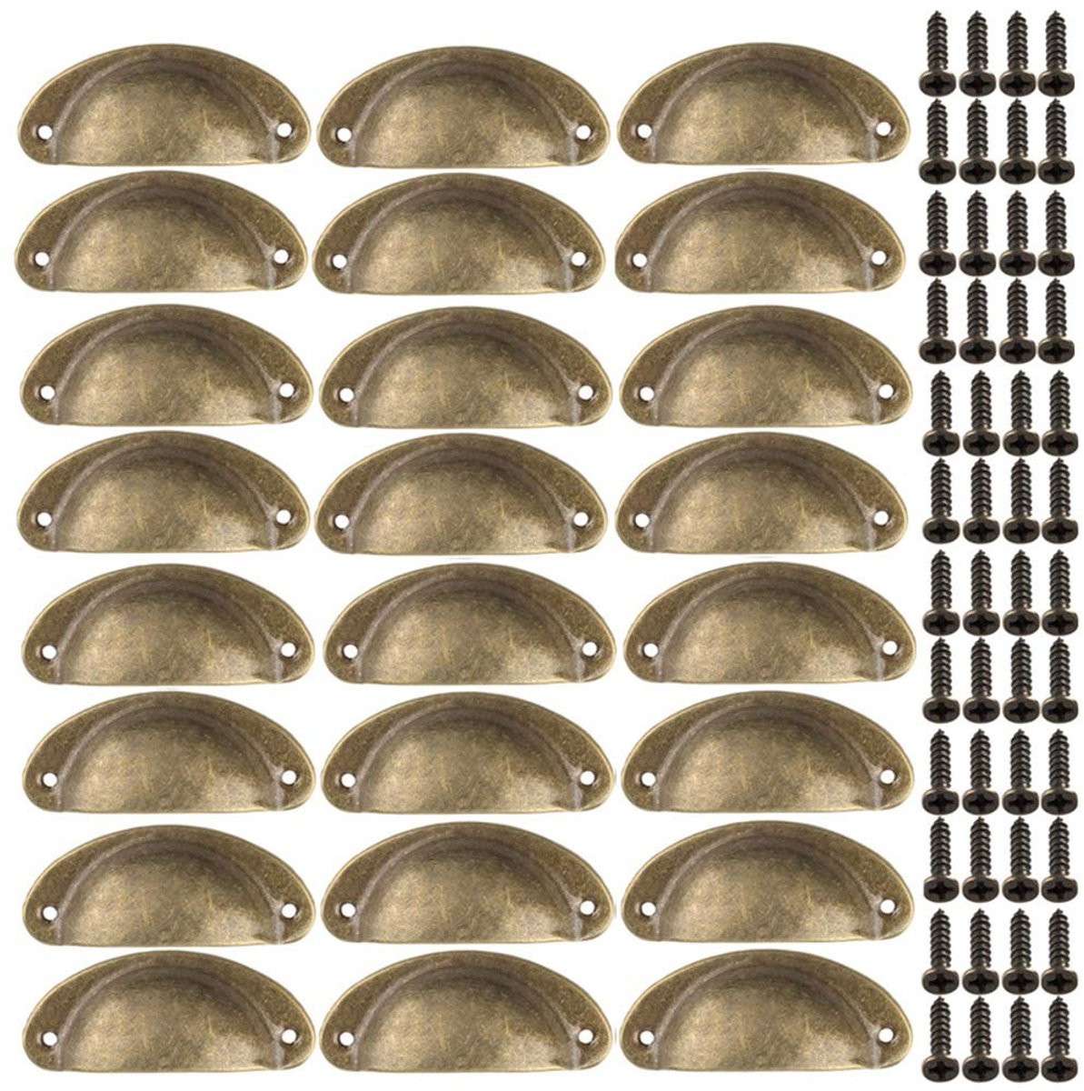 Dailygoods Deurgreep Vintage - Antieke stijl deurknop en handgreep - 24 stuks - Roestvrij staal