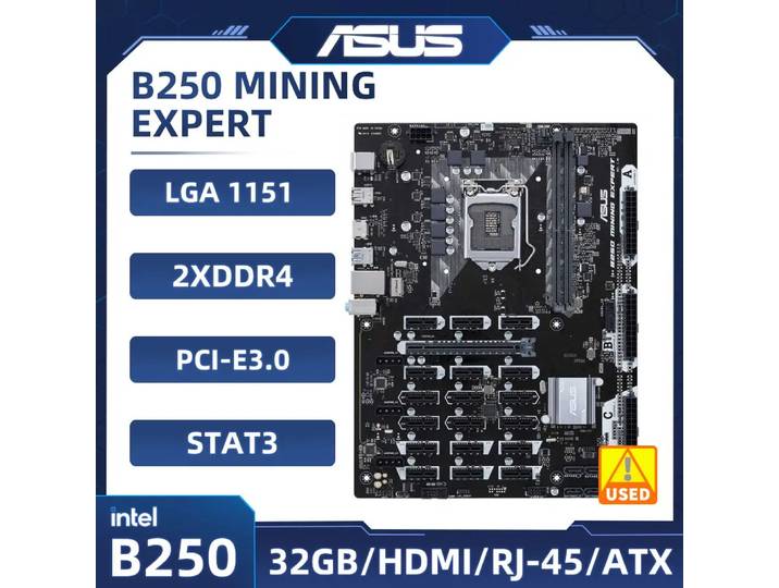 Bali B250 MINING EXPERT Mining Rig BTC condamné carte mère minière LGA 1151 Intel B250 DDR4 32 Go prise en charge i3-6100 7300 7100 6500 CPU