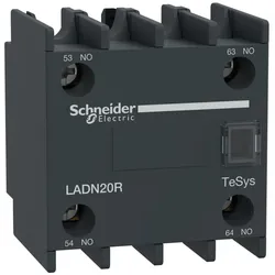 Schneider Electric LADN20R Hilfskontaktblock, TeSys Deca, 2NO, Schraubklemmen