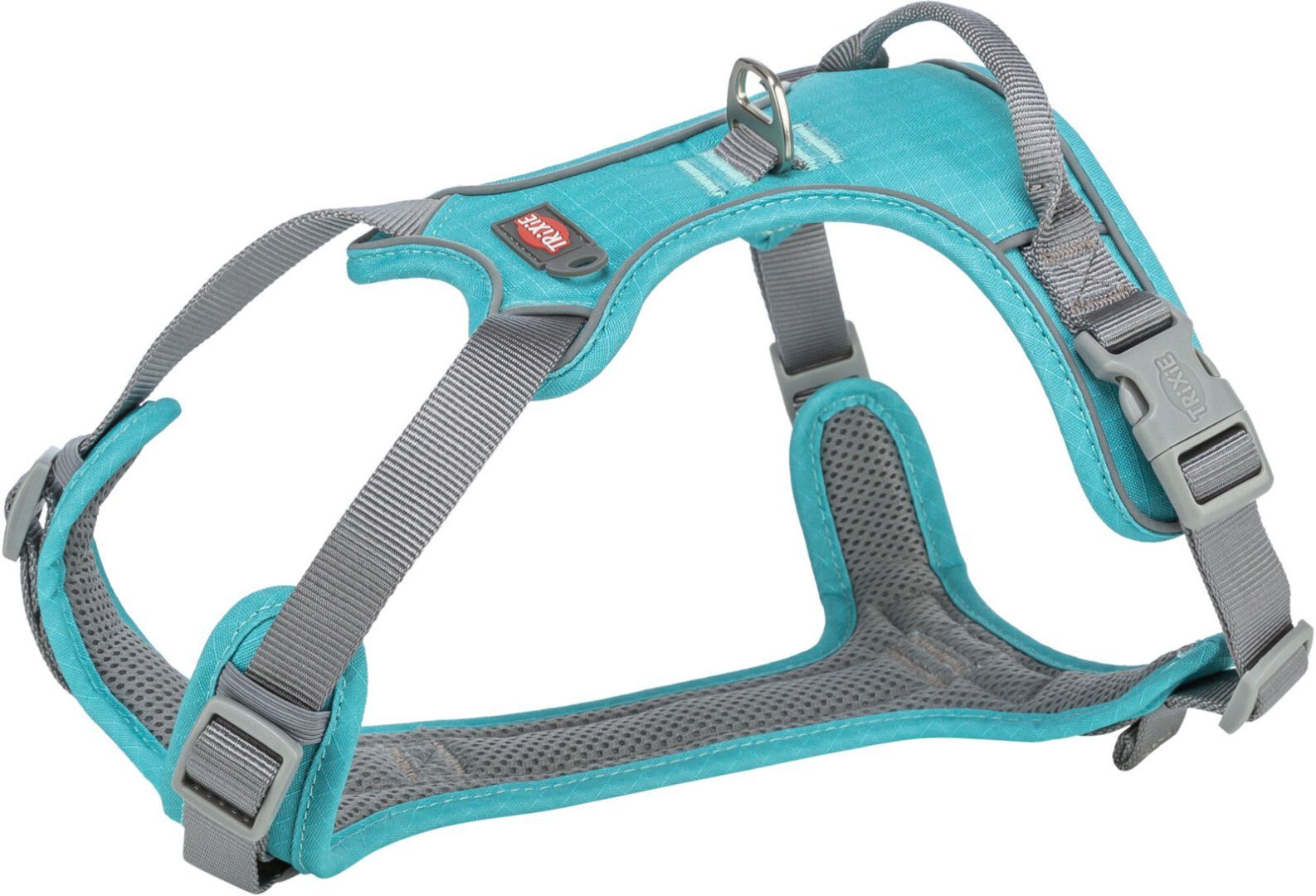 TRIXIE Premium Active Geschirr, 49 - 69 cm / 20 mm, aqua