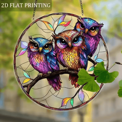 Uplift Curations Colorful Owl Pendant Light Decorative Animal Hanging Lamp For Home & Garden 02