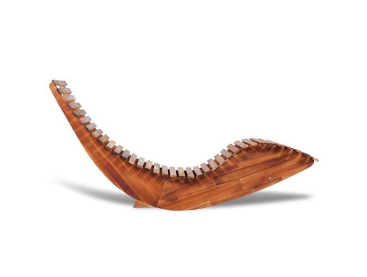 Fauteuils à bascule - Chaise longue basculante - Bois d'acacia - Marron - Adulte
