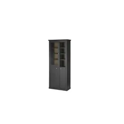 Vitrine   ¦ schwarz ¦ Maße (cm): B: 86 H: 200