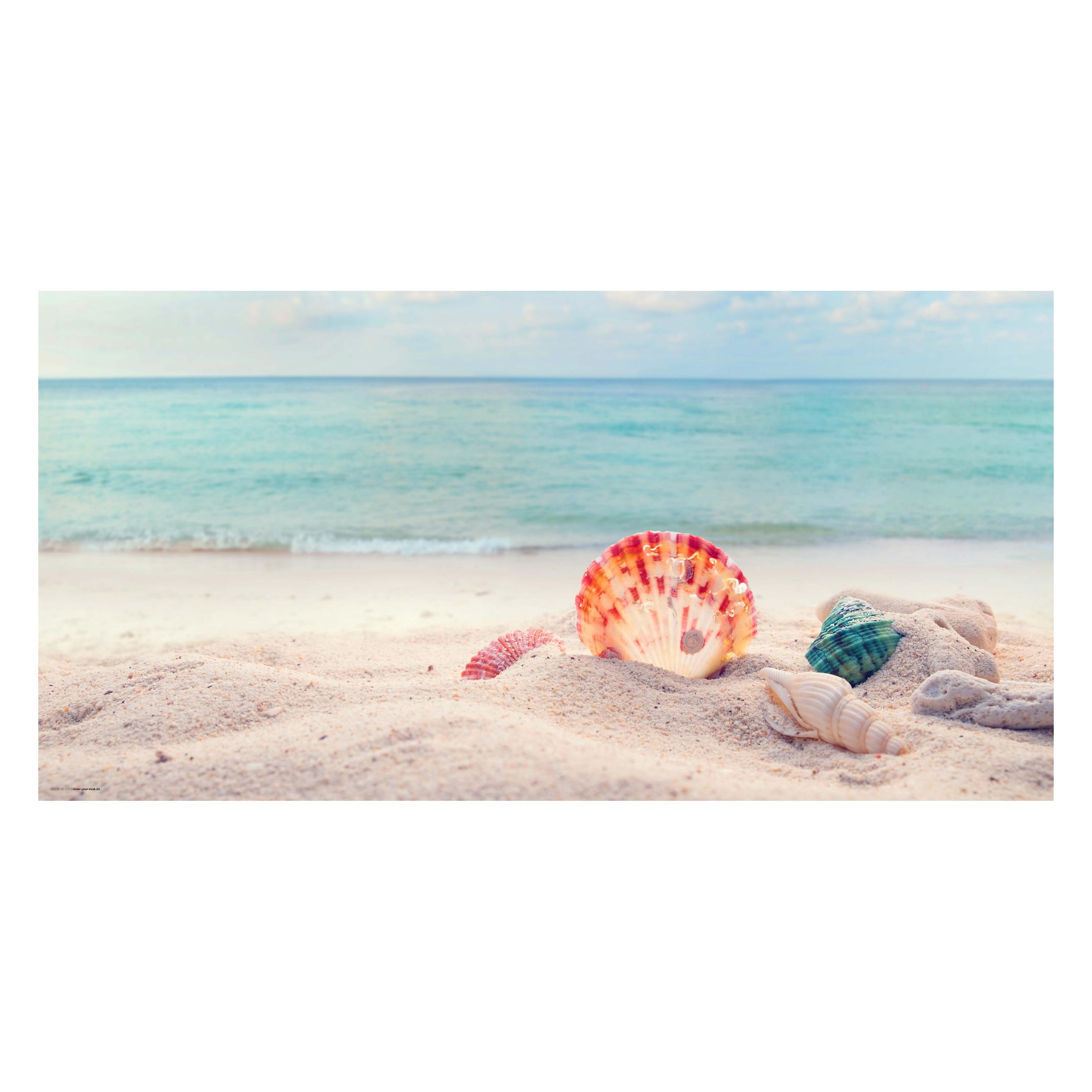 CoverYourDesk Schreibtischunterlage Traumstrand mit Muscheln (21557539)