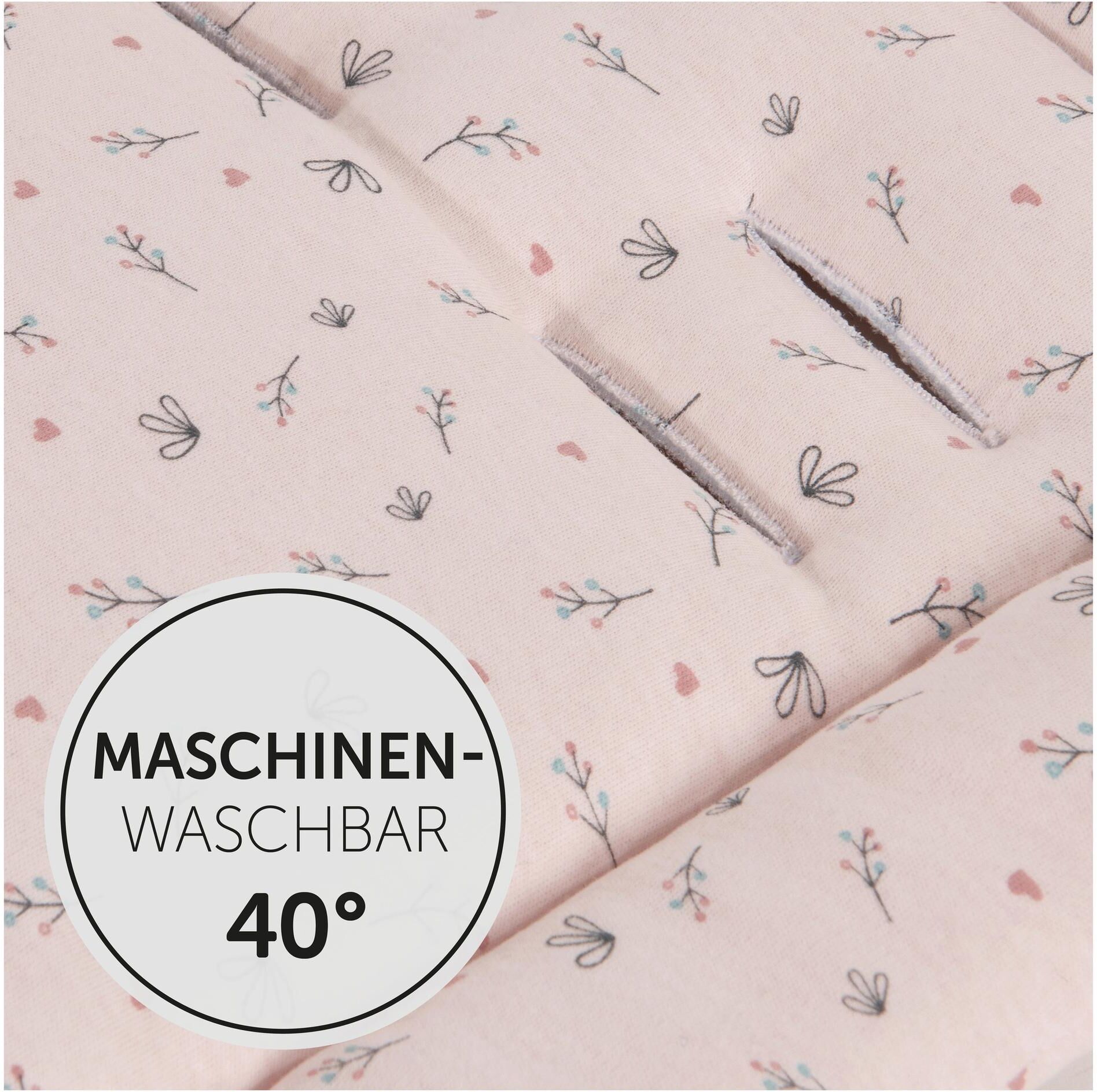 Kinder-Sitzauflage HAUCK "Seat Liner, Flowers Rose", Baby, rosa (flowers rose), Baumwolle, Polyester, Kinder-Sitzauflagen Kinder-Sitzauflage, auch für Buggys geeignet flowers rose Einheitsgröße