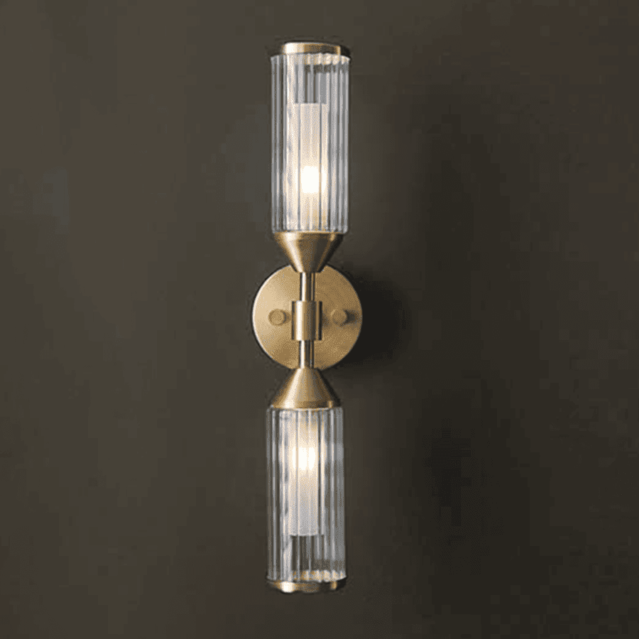 Apollo Gold & Glass Double Wall Light