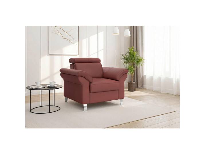 Sit & More Sessel Arngast E, Rotbraun, Metall, Echtleder, Nappaleder, 101x84x93 cm, gepolsterte Armlehnen, Wohnzimmer, Sessel, Sonstige Sessel