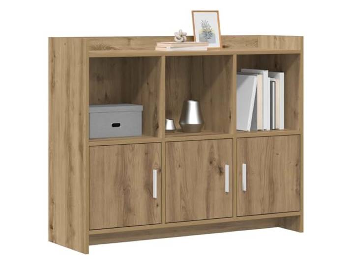 KTHLBRH Anrichte Eiche Handwerk 98,5 x 33 x 80 cm Moderne Holzpaneele für Wohnzimmer oder Flur, Aufbewahrungsschrank