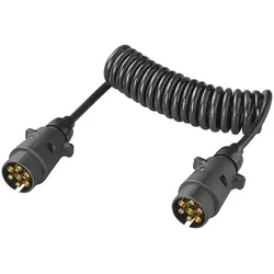 ProPlus 343541V01 Spiralkabel 1,5 Meter aus PVC 7 Adern mit 2 Steckern 7 polig
