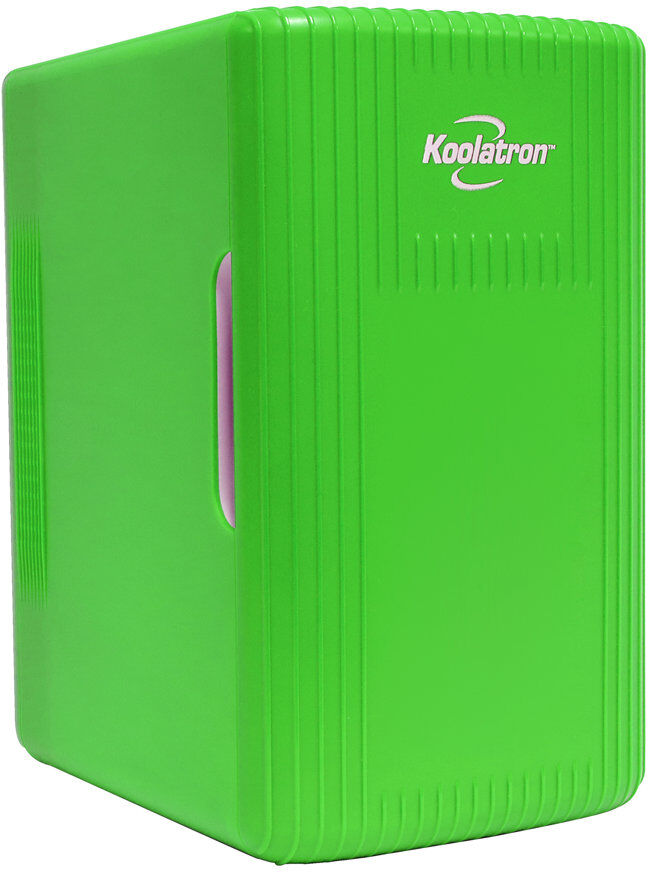 Koolatron Mini Fridge 6L 8 Can Portable Cooler Warmer for Bedrooms Drinks Green 25cm H X 25cm W X 35cm D